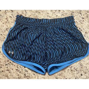 Under Armour Women's Shorts, Blue/Black, Fitted, Size XS